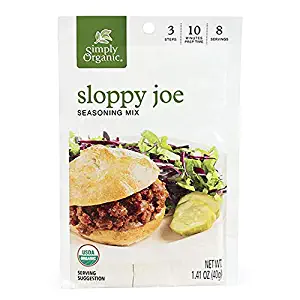 Simply Organic Sloppy Joe, Certified Organic, Gluten-Free | 1.41 oz | Pack of 12