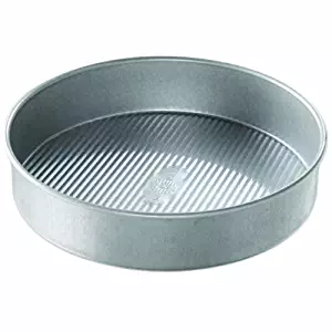USA Pan 1080LC Bakeware Round Cake Pan, 10 inch, Nonstick & Quick Release Coating, Made in the USA from Aluminized Steel, 10"
