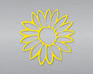 Nashville Decals Flower Laptop Tablet Notebook Car Vinyl Decal Sticker - Yellow