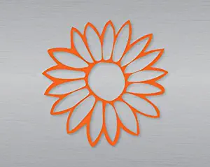 Nashville Decals Flower Laptop Tablet Notebook Car Vinyl Decal Sticker - Orange