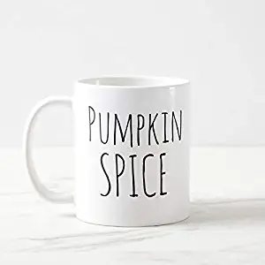 Funny Autumn Coffee Mug 11 OZ, Rae Dunn Inspired Pumpkin Spice Fall Coffee Mug, Holloween Novelty Ceramic Mug Unique Gift for Men Women