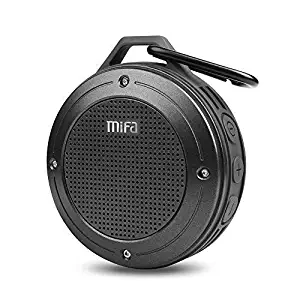 Bluetooth Speaker, MIFA F10 Portable Speaker with DSP Bass Sound, IP56 Dustproof Waterproof, 10-Hour Playtime, Built-in Mic, Micro SD Card Slot, USB Sound Playing