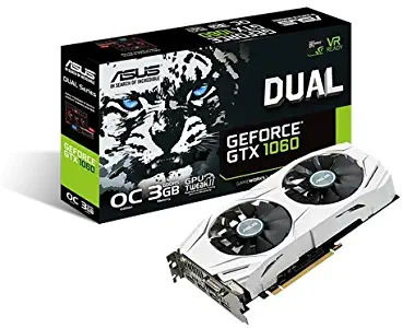 ASUS GeForce GTX 1060 3GB Dual-Fan OC Edition Graphics Card (DUAL-GTX1060-O3G)