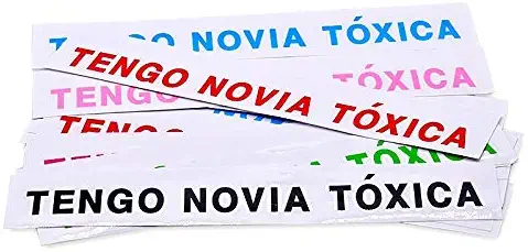 Tengo Novia Tóxica car Sticker Decal | for Your Boyfriend/para tu Novio | If Your a “Novia tóxica” si eres UNA “Novia tóxica” (Red)