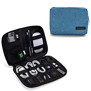 BAGSMART Electronic Organizer Small Travel Cable Organizer Bag for Hard Drives, Cables, USB, SD Card