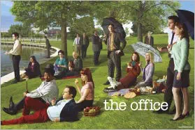 Culturenik The Office Georges Seurat Painting (Dunder Mifflin) Cast Group Workplace Comedy TV Television Show Poster Print (24 X 36 UNFRAMED Poster)