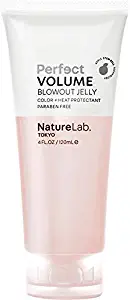 NatureLab Tokyo Perfect Volume Blowout Jelly - Volumizing Vegan Hair Blow Out Serum with Apple Stem Cells + Protein to Promote Visible Thickening - Heat + Color Protectant (4 oz / 120 ml)