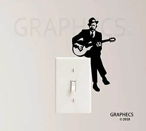 Guitar Music Decal Vinyl Sticker Playing Jazz Classical Instrument Laptop MacBook