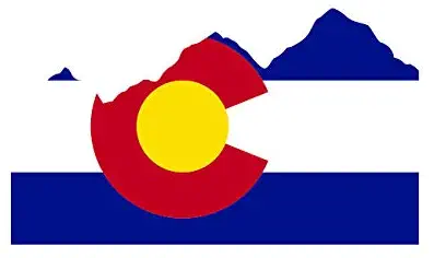 Colorado State Flag Rocky Mountains Sticker FA Graphix Vinyl Decal Mountain mt - 1.25 Wide