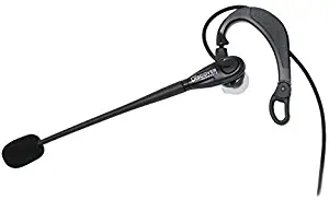 Discover D713 Over-The-Ear Wired Headset with in Ear Bud for Office, Call Center & Dispatch - Includes 3 Ear Sizes of Ear Tips (Cord to Connect to Phone or Computer Sold Separate)