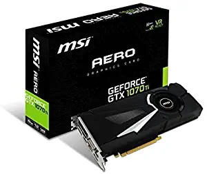 MSI Gaming GeForce GTX 1070 Ti 8GB GDRR5 256-bit HDCP Support DirectX 12 SLI Single Fan VR Ready Graphics Card (GTX 1070 TI AERO 8G) (Renewed)