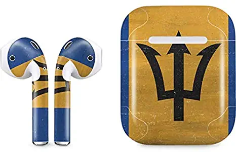 Skinit Decal Audio Skin for Apple AirPods with Lightning Charging Case - Officially Licensed Skinit Originally Designed Barbados Flag Distressed Design