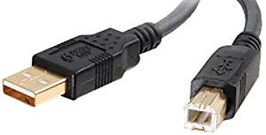 C2G 29141 USB Cable - Ultima Series, USB 2.0 A Male to B Male Cable for Printers, Scanners, Brother, Canon, Dell, Epson, HP and more, Black (6.6 Feet, 2 Meters)
