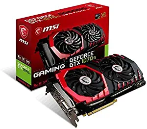 MSI Gaming GeForce GTX 1070 Ti 8GB GDRR5 256-bit HDCP Support DirectX 12 SLI Twin Frozr Heat Pipes Dual TORX 2.0 Fan VR Ready Graphics Card (GTX 1070 TI Gaming 8G) (Renewed)