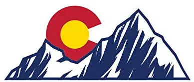 EW Designs Colorado Mountain Sun Sticker Die Cut Decal CO Mountains Denver Boulder Native Bumper Sticker Vinyl Sticker Car Truck Decal 5"