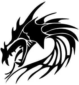 Leon Online Box Dragon Glass - Tribal Decal [Choice] Vinyl Sticker for Car, Bike, iPad, Laptop, MacBook, Helmet