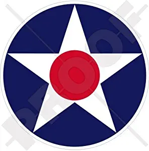 US Army Air Corps USAAC WWII Aircraft Roundel USAF USA 4" (100mm) Vinyl Sticker, Decal