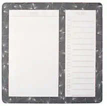 Office Depot(R) Brand Notes and to-Do List Pad, 6 3/4in. x 6 3/4in, 120 Pages (60 Sheets), White/Foil
