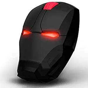 Wireless Mouse, BEVER 2.4G Wireless Ergonomic Iron Man Mouse Computer Mouse Laptop Mouse with Nano Receiver 3 Adjustable DPI Levels Cordless Wireless Mice for Windows, Mac (Black)