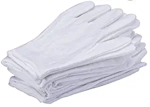 10Pairs White Cotton Gloves Large Size for Coin Jewelry Silver Inspection by LUCKY SLD