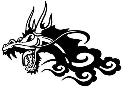 Leon Online Box Dragon Fly Out from Cloud - Tribal Decal [Choice] Vinyl Sticker for Car, Bike, iPad, Laptop, MacBook, Helmet