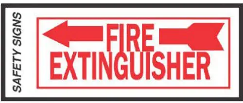 Hy-Ko #FE-2L 4x10 Fire Extinguisher Sign Left Arrow