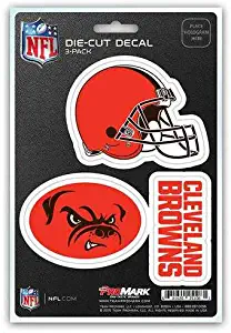 NFL Cleveland Browns Team Decal, 3-Pack