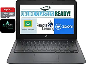 2020 Newest HP Chromebook 11.6" HD Laptop for Business and Student, Intel Celeron N3350, 4GB Memory, 64GB Space(32GB eMMC+32GB Micro SD), Webcam, USB-C, WiFi , Bluetooth, Chrome OS+AllyFlex MOUSPAD