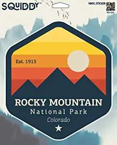 Squiddy Rocky Mountain National Park Colorado - Vinyl Sticker Decal for Phone, Laptop, Water Bottle (3