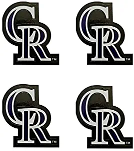 mlb 4 Colorado Rockies Team Logo Stickers Set Individual Official Major League Baseball Helmet Emblems Denver The Rocks