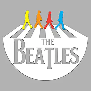 GI The Beatles Decal Sticker Vinyl | Beatles Band | The Best Band Songs | Cars Walls Laptops | Premium Quality | White | 6.5" x 6"