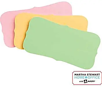 Martha Stewart Home Office with Avery Ultrahold Sticky Notes, Assorted, Flourish, 1-3/4" X 3-1/2"