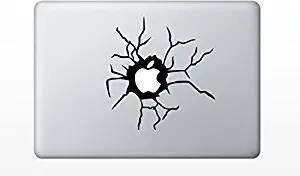 MacBook Cracked Broken Decal Sticker pro air 11 13 15 17