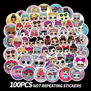 Bsstr 100pcs LOL Stickers, Vinyl Waterproof Stickers, for Laptop, Luggage, Car, Skateboard, Motorcycle, Bicycle Decal Graffiti Patches, Teens,Adults,Boys and Girls Sticker