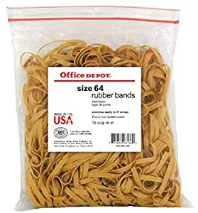 Office Depot Rubber Bands, 64, 3 1/2in. x 1/4in, 1 Lb. Bag, 2464408