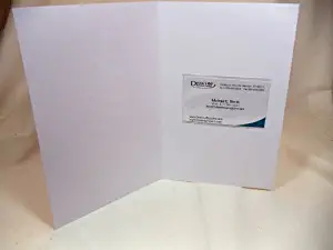 Clear Adhesive Business Card Sleeves - 100 Pieces