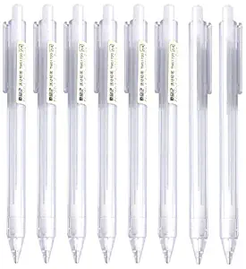 DzdzCrafts Transparent 8-Packs 0.7mm Retractable Mechanical Pencils Office Supplies