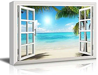 wall26 - Beautiful Tropical Beach Gallery - Canvas Art Wall Art - 16" x 24"