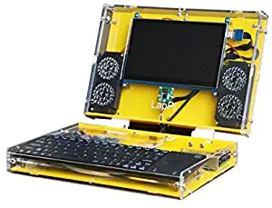 sb components LapPi: 7" DIY Laptop Kit for Raspberry Pi, A Complete DIY Laptop to Learn Code, Program Apps, etc (unassembled) - Yellow