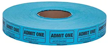 Office Depot Ticket Roll, Single Coupon, Assorted, Roll of 2,000, No Color Choice, 215000147