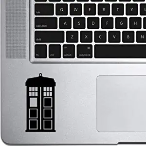 Mini Doctor Who Telephone Booth Sticker Decal for MacBook Laptop Trackpad