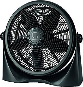 Genesis Adjustable Table Fan or Floor Fan - 16 Inch - 360 Degree Vertical Tilt, Durable & Lightweight, 3 Energy Efficient Fan Speeds -UL Approved, Black